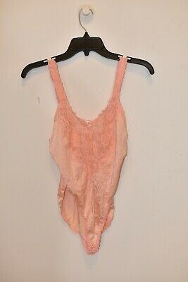 Vanity Fair Style Lace Front Teddy Size Medium In Pink * No Tags